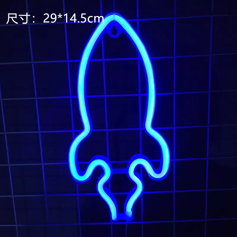 Led Planet Rocket Neon Light Wall Lantern - Image 13