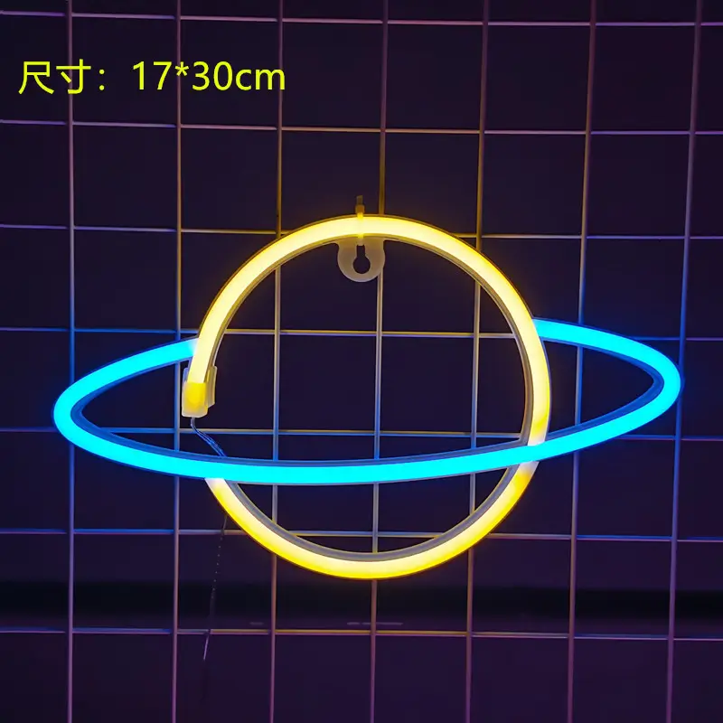 Led Planet Rocket Neon Light Wall Lantern - Image 2