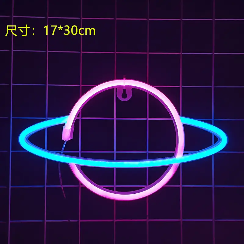 Led Planet Rocket Neon Light Wall Lantern - Image 3