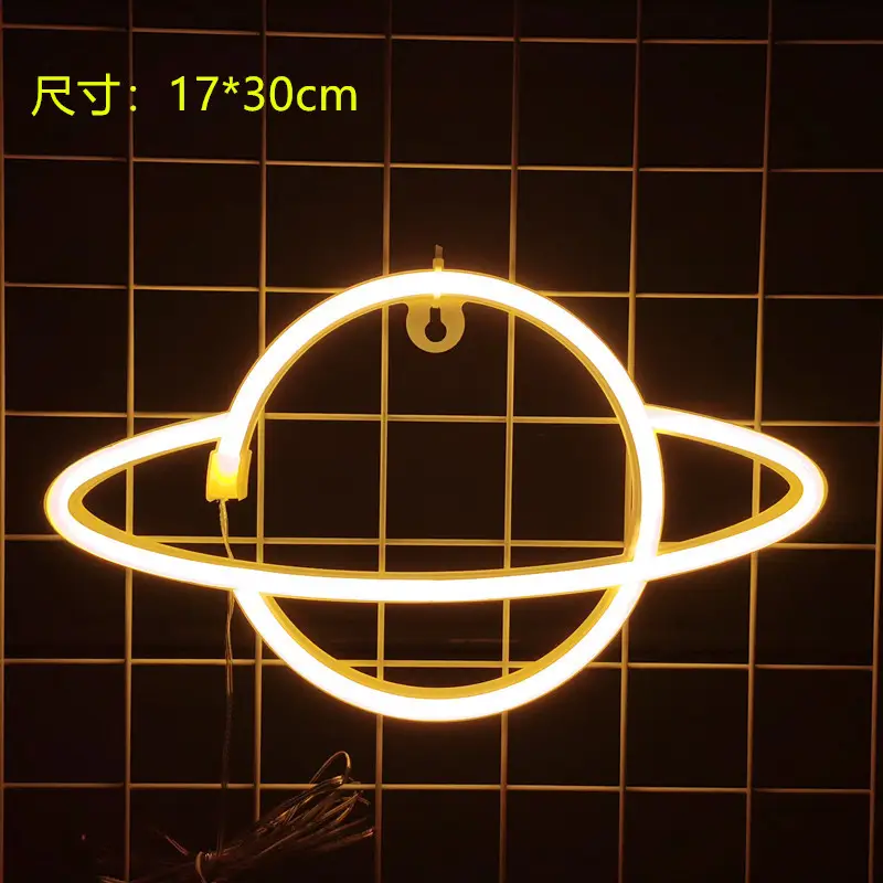 Led Planet Rocket Neon Light Wall Lantern - Image 7