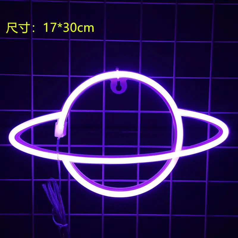 Led Planet Rocket Neon Light Wall Lantern - Image 9