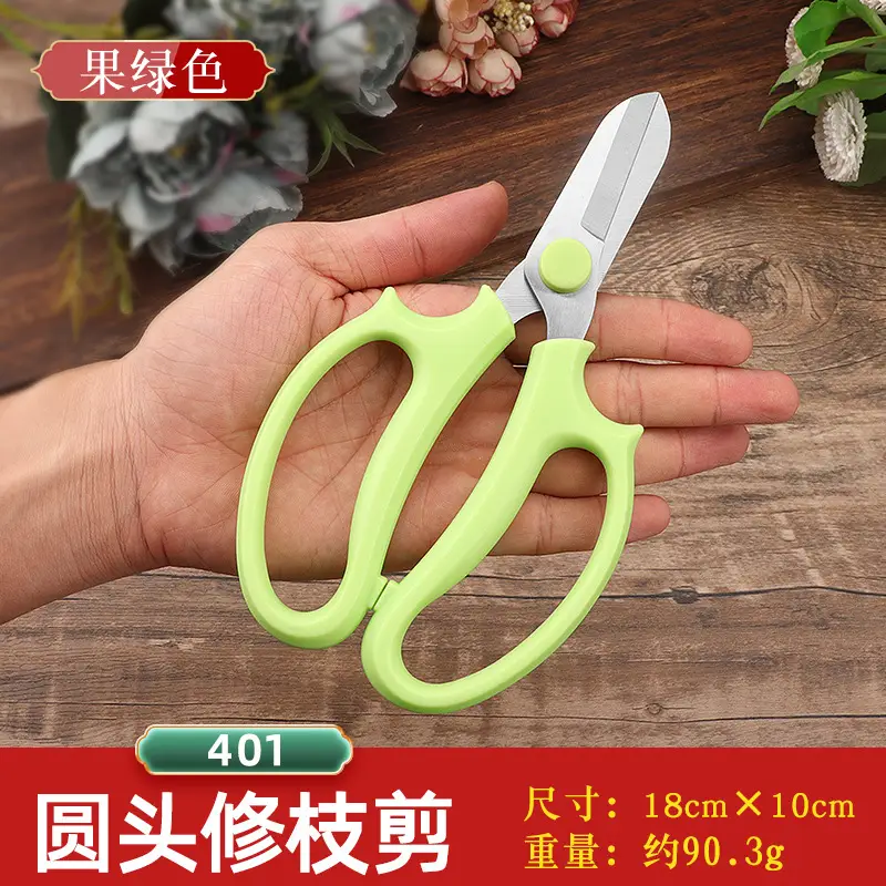 401 Fruit Green Floral Shears-Simple Pack