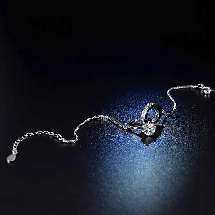 Japanese Diamond Double Ring Buckle Bracelet for Women