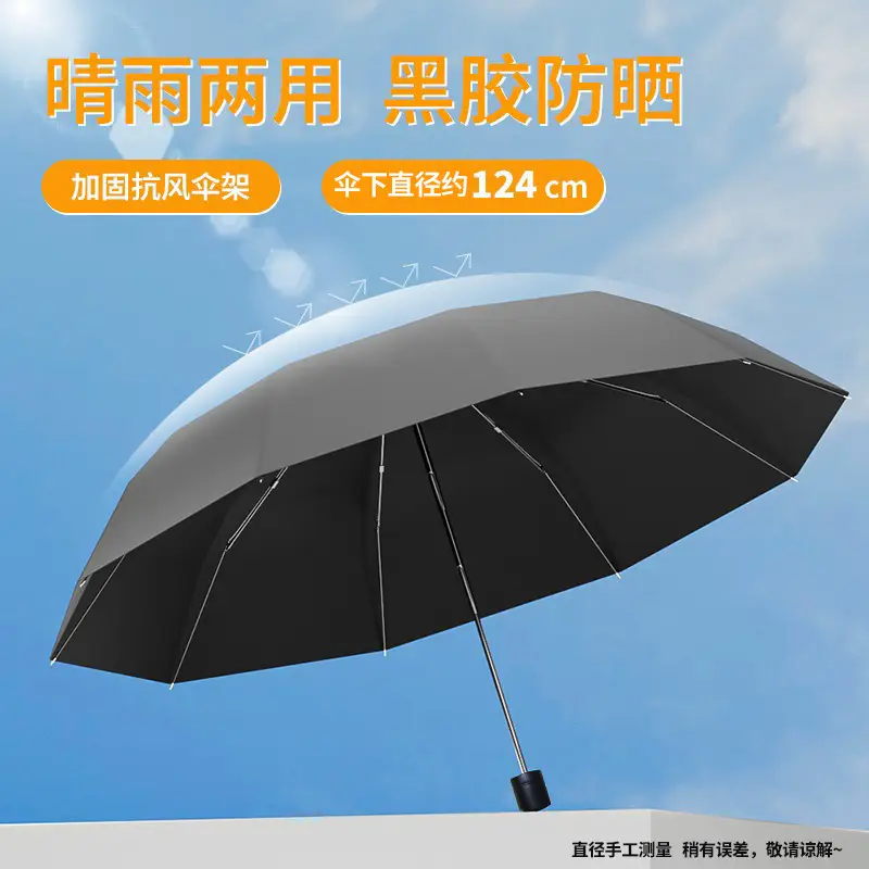 Double Large Rain Umbrella UV Wind Reinsforced