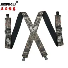 Red Cross Pattern Stretch Suspenders 4 Clip Unisex — feature 16