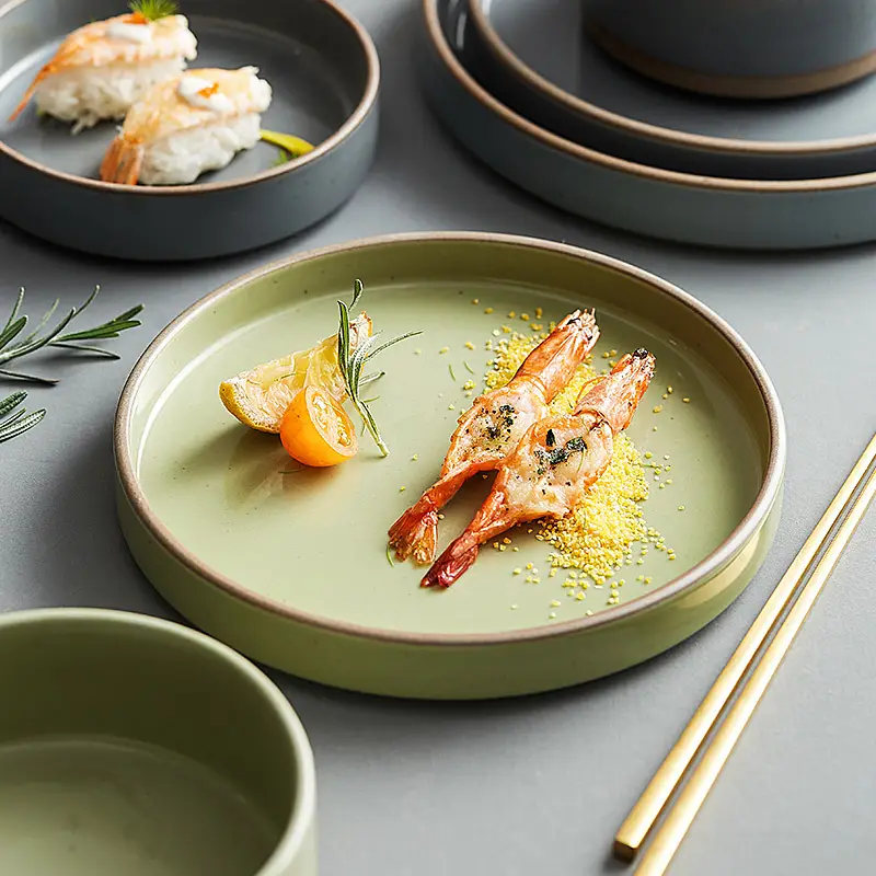 Japanese-style Stoneware Deep Dish Bowl Green 624g - Image 14