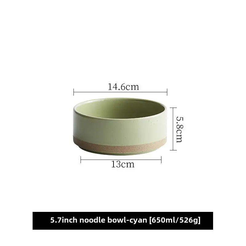 Japanese-style Stoneware Deep Dish Bowl Green 624g - Image 2
