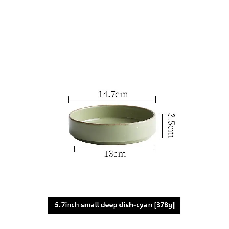 Japanese-style Stoneware Deep Dish Bowl Green 624g - Image 3