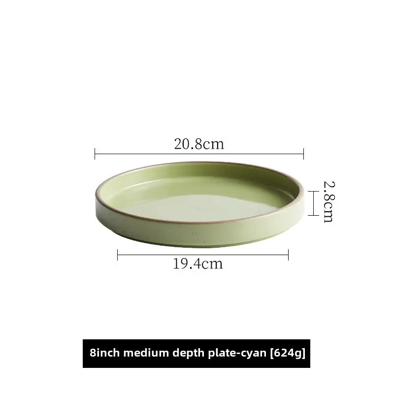 Japanese-style Stoneware Deep Dish Bowl Green 624g - Image 4