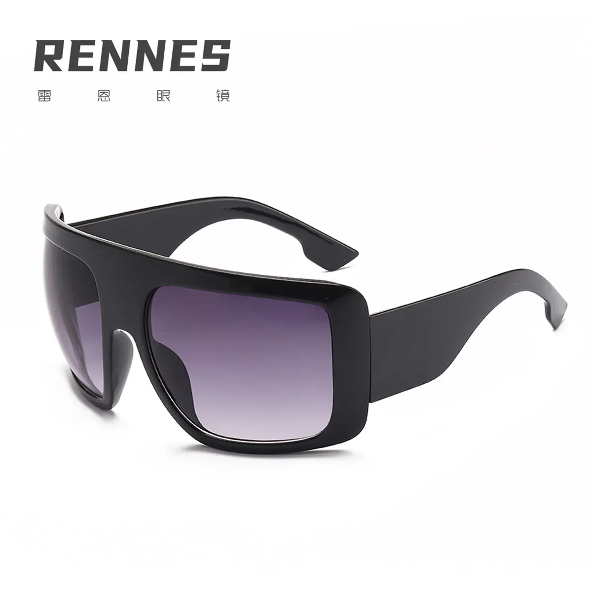 Black Frame Retro Sunglasses for Women - Image 9