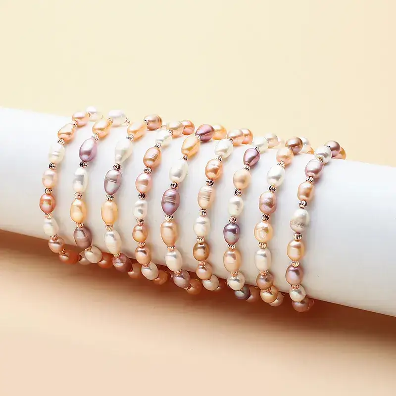Natural Pearl Gradient Gold Bracelet for Women - Image 2