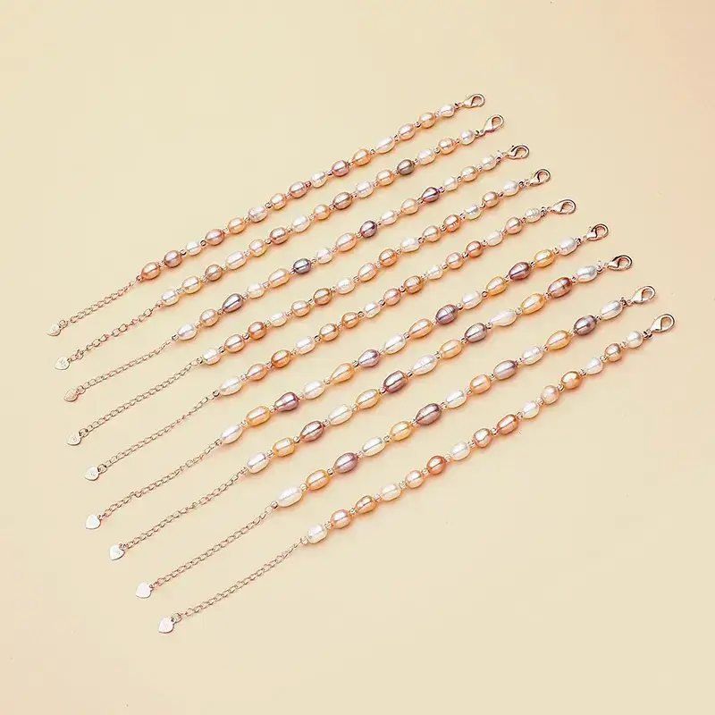 Natural Pearl Gradient Gold Bracelet for Women - Image 4