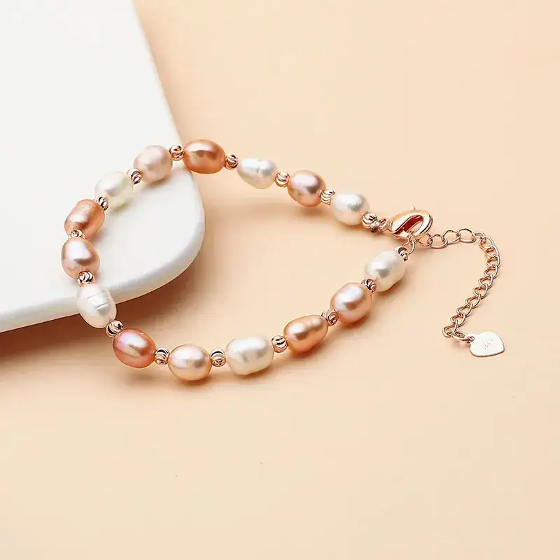 Natural Pearl Gradient Gold Bracelet for Women — feature 3