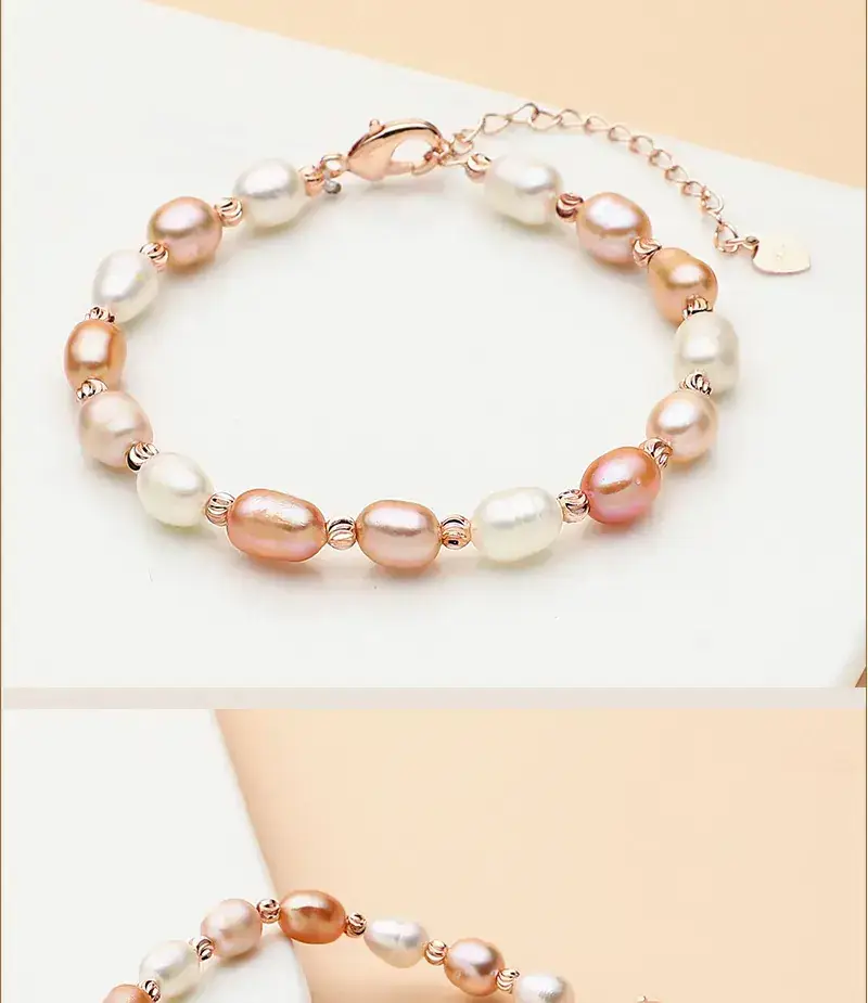 Natural Pearl Gradient Gold Bracelet for Women — feature 8