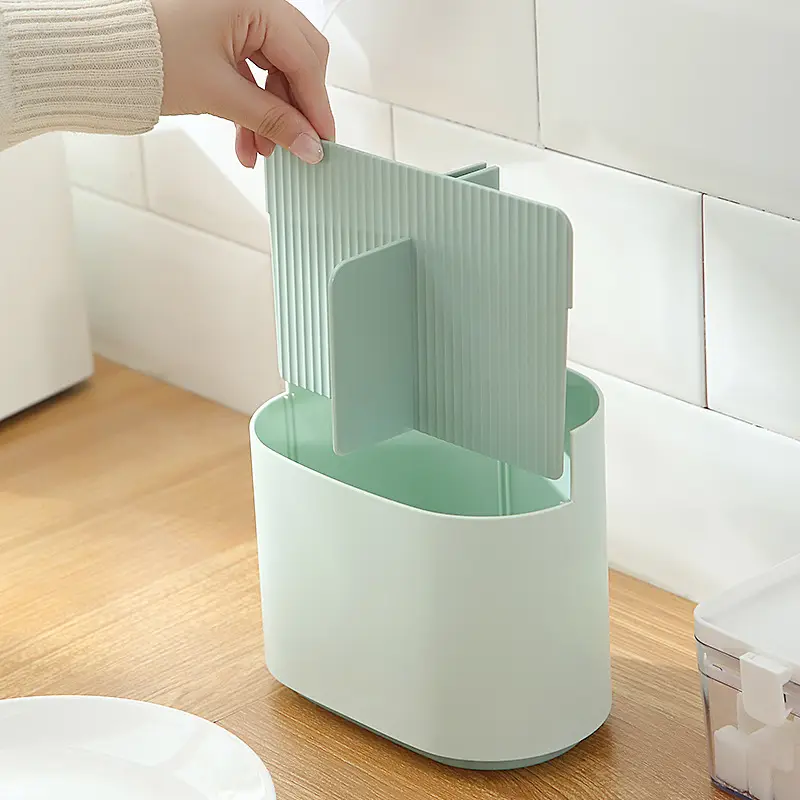 Kitchen Chopstick Storage Barrel with Drain Rack - Image 8
