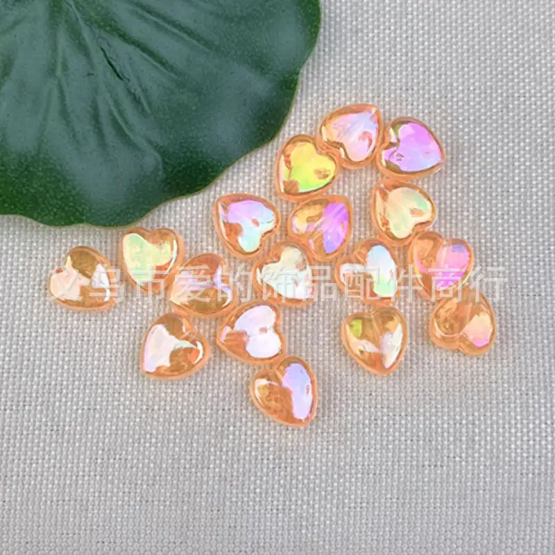 9x9mm Transparent Peach Love Beads for DIY Bracelet - Image 9