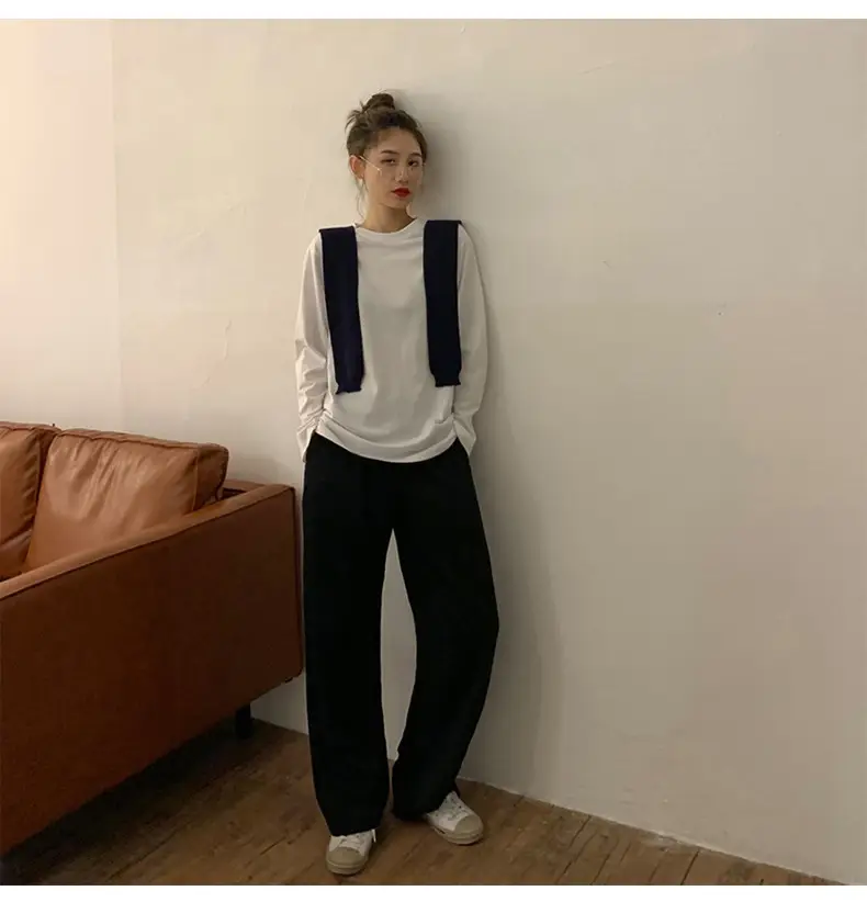 White Long Sleeve T-Shirt for Women Autumn 2025 — feature 11