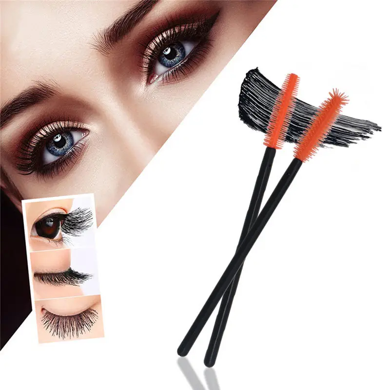 Silicone Mascara Brush 50 Pack Multicolor Small Comb