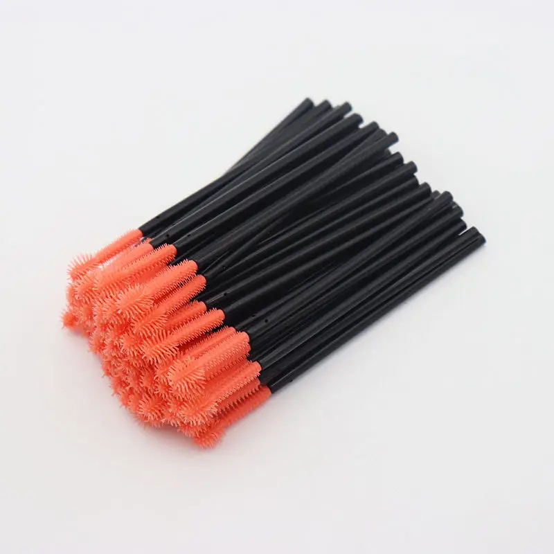 Silicone Mascara Brush 50 Pack Multicolor Small Comb