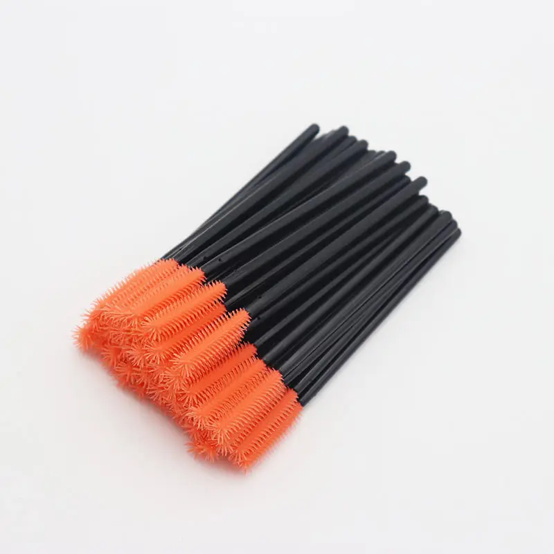 Silicone Mascara Brush 50 Pack Multicolor Small Comb