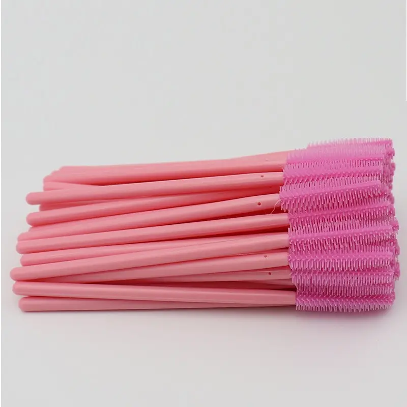 Silicone Mascara Brush 50 Pack Multicolor Small Comb