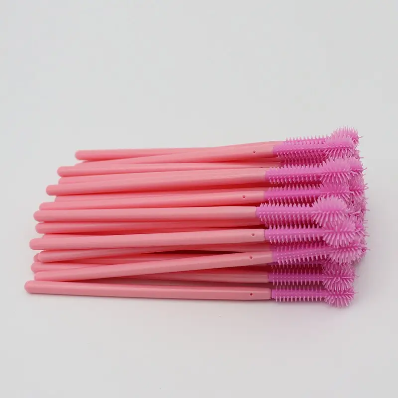 Silicone Mascara Brush 50 Pack Multicolor Small Comb