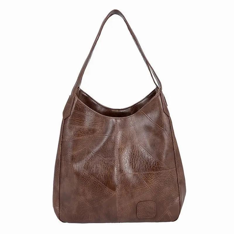 Women Soft Leather Shoulder Bag Large Capacity Korean Style - Image 7