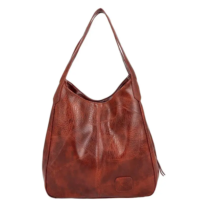 Women Soft Leather Shoulder Bag Large Capacity Korean Style
