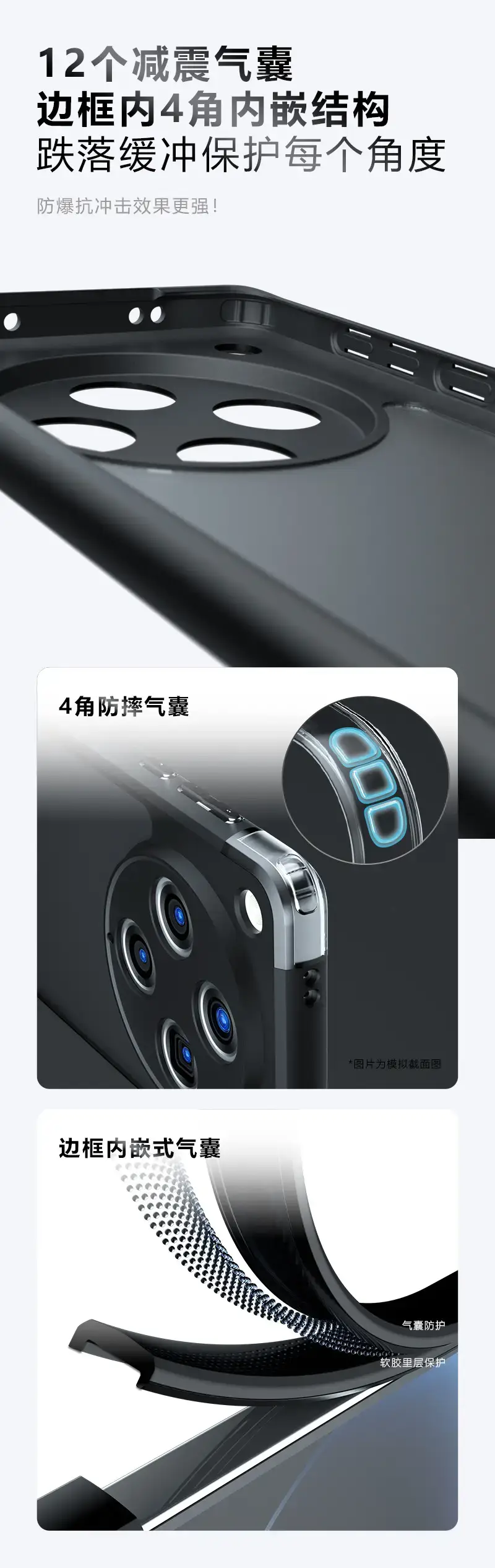 Oppo Findx8 Pro Mobile Phone Case Anti-Fall Protective Cover — feature 2
