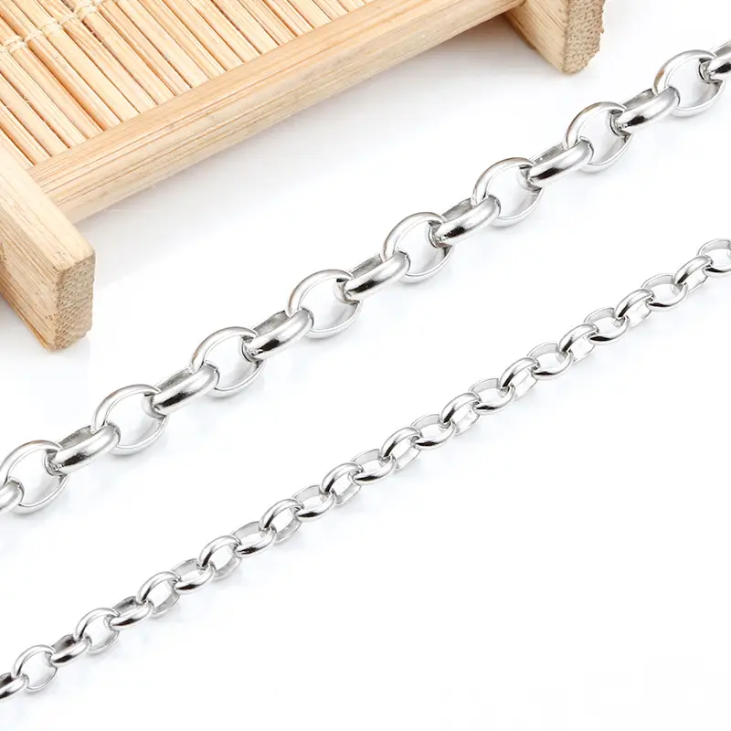 Stainless Steel Oval Pearl Chain Multi Size Luggage Chain - Image 2
