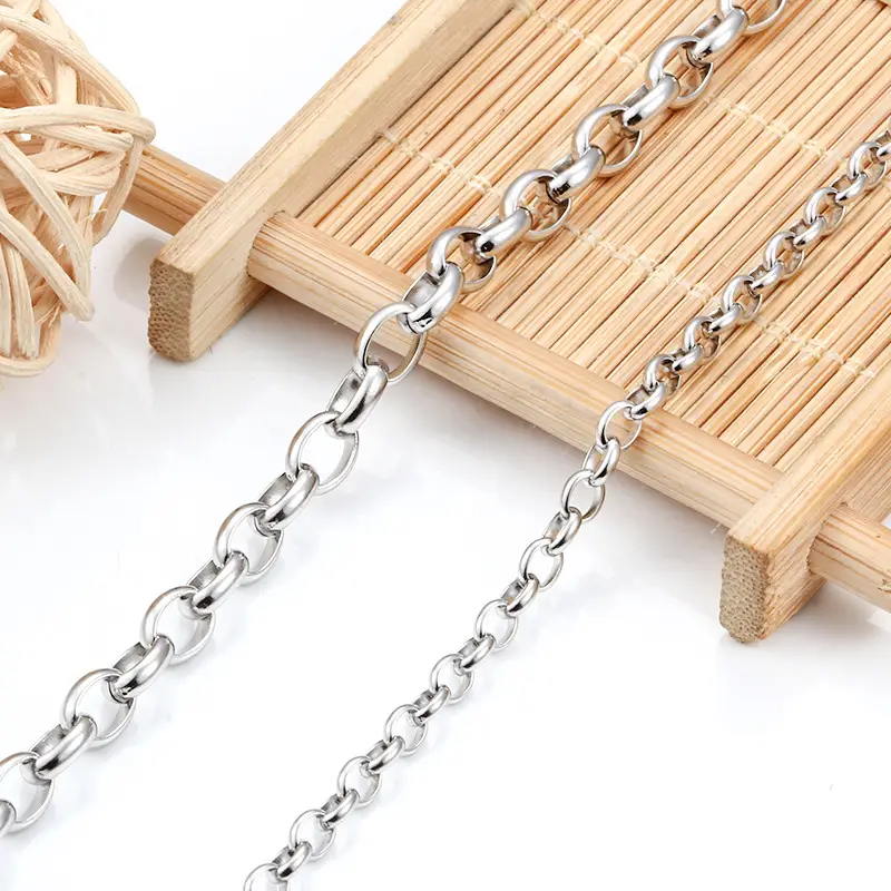 Stainless Steel Oval Pearl Chain Multi Size Luggage Chain - Image 4