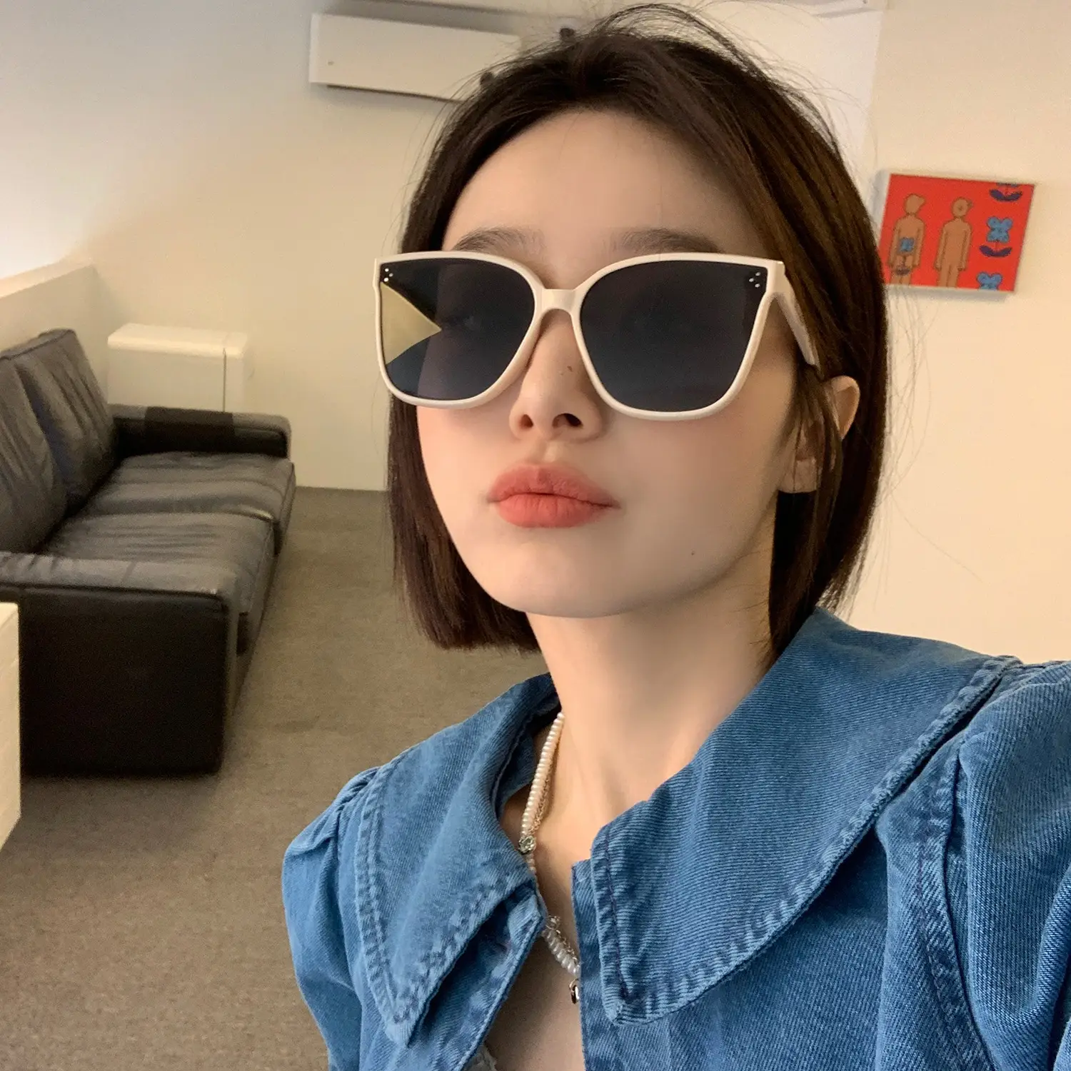 Women Sunglasses with Metal Studs 2021 Trendy - Image 6