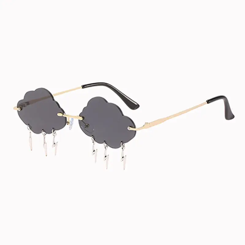 Women Cloud Sunglasses Yellow Irregular Frame