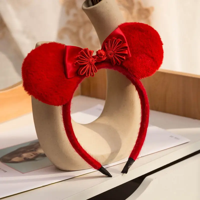 Chinese Hanfu Headband Red Spring Festival New Year Tassel