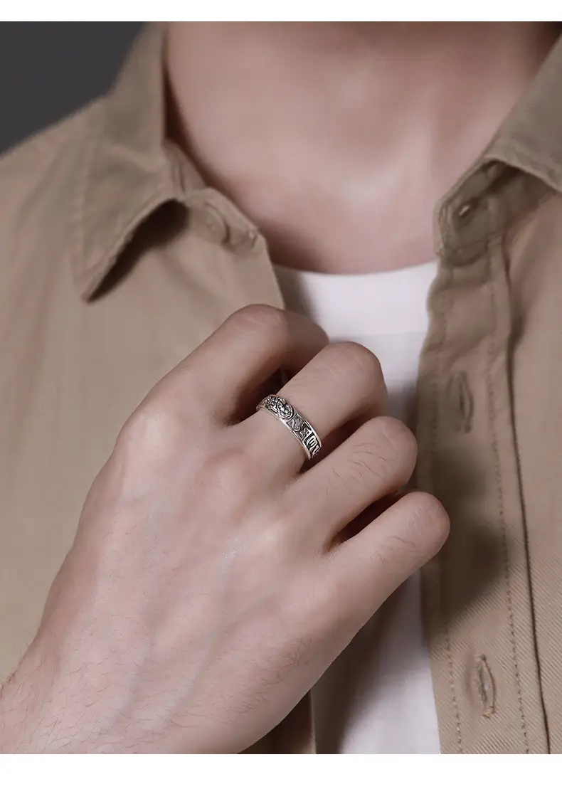 Thai Silver Pi Xiu Ring for Men — feature 8