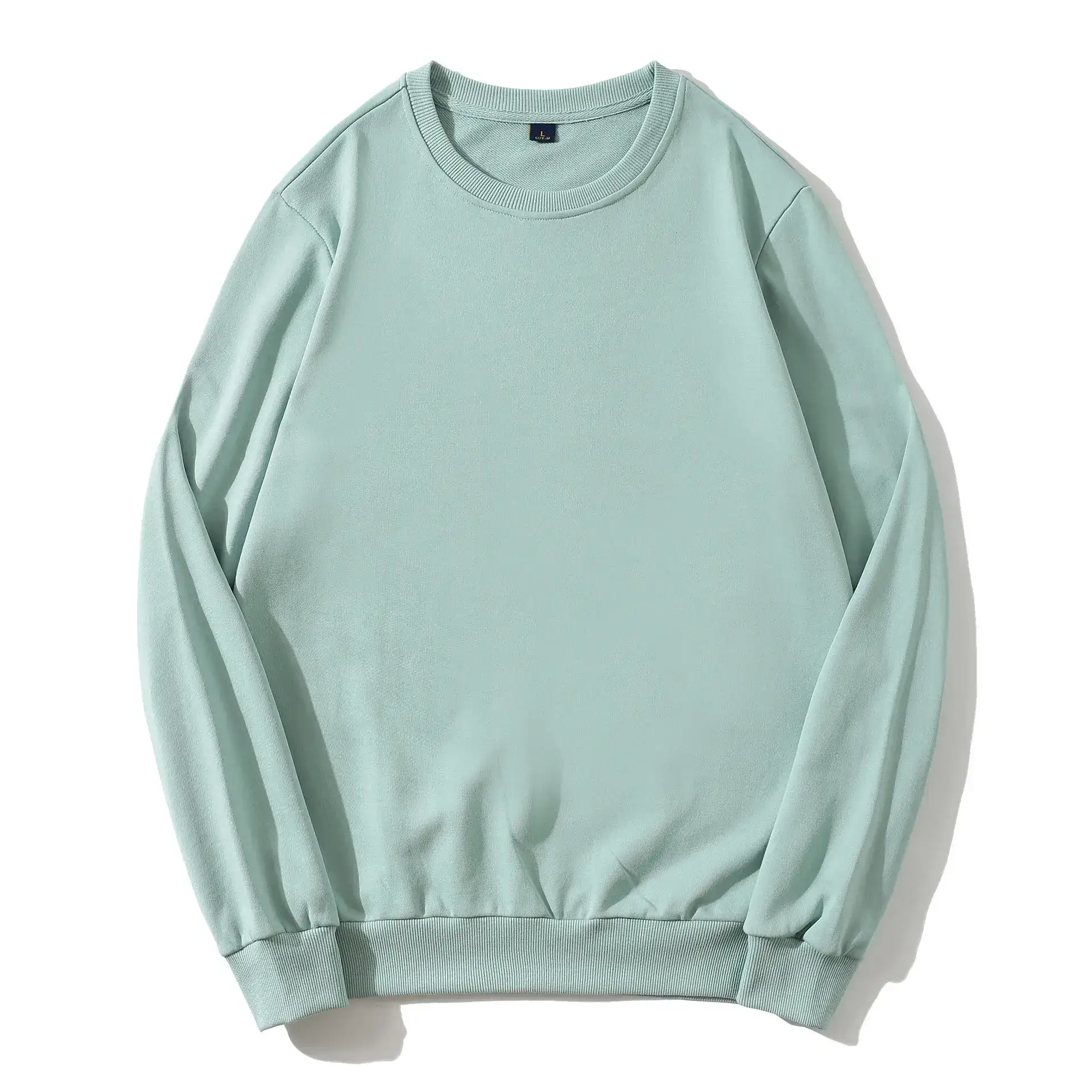 Men Black Heavy Terry Crewneck Sweatshirt