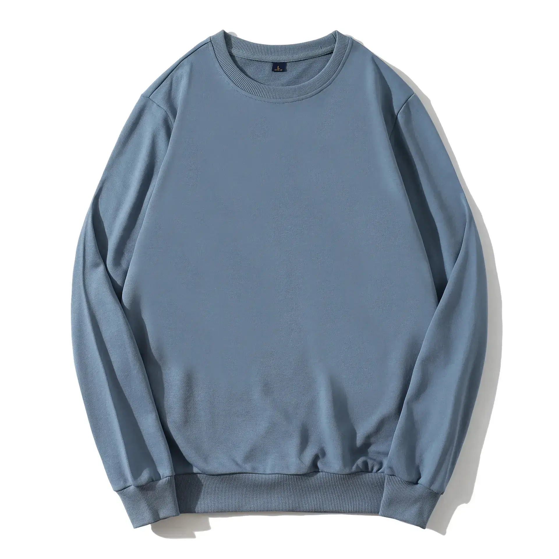 Men Black Heavy Terry Crewneck Sweatshirt