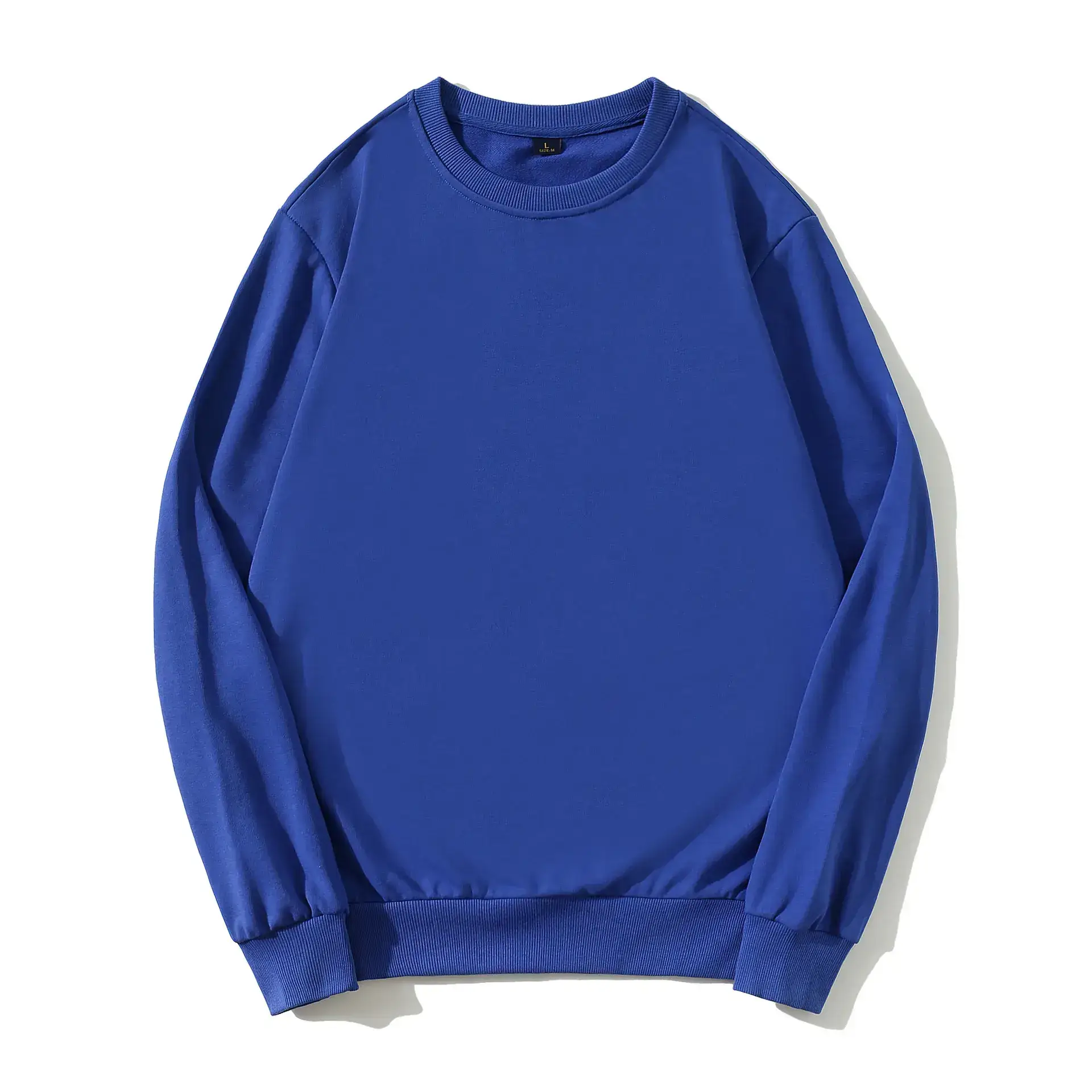 Men Black Heavy Terry Crewneck Sweatshirt
