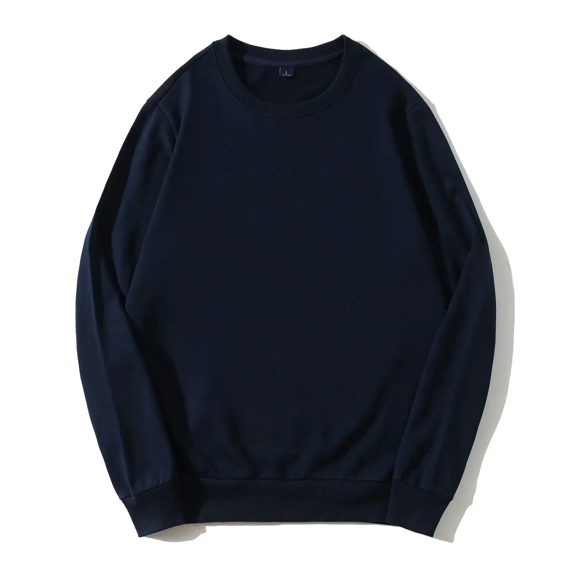 Men Black Heavy Terry Crewneck Sweatshirt