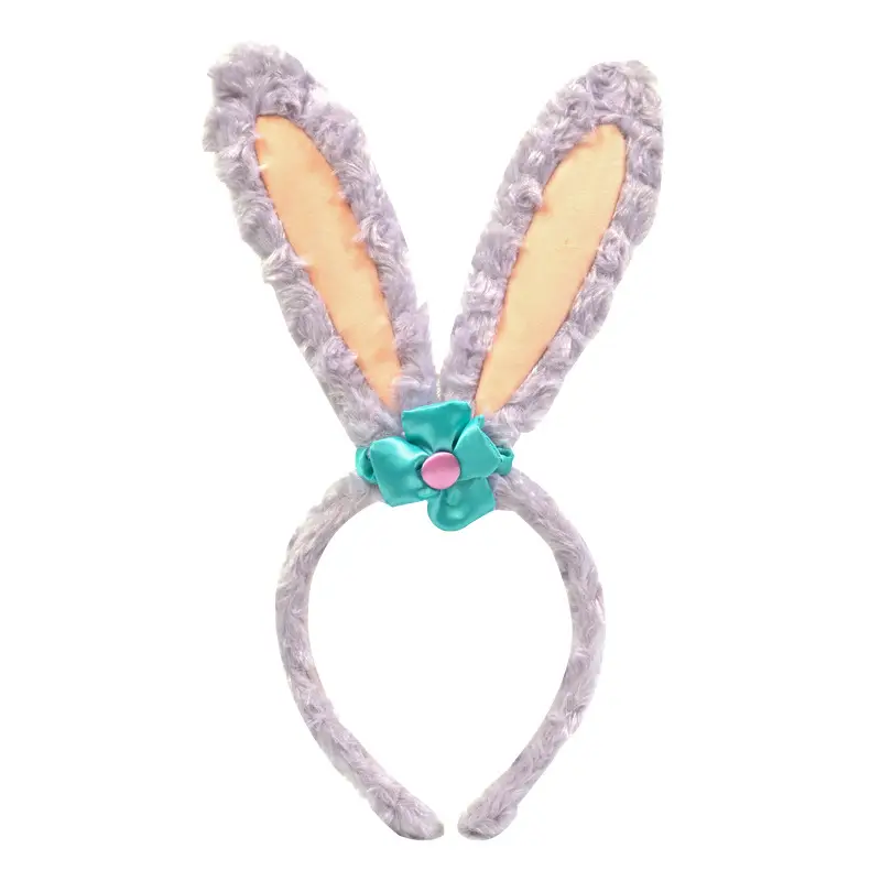 Plush Bunny Headband with Star Dew Flower - Image 6
