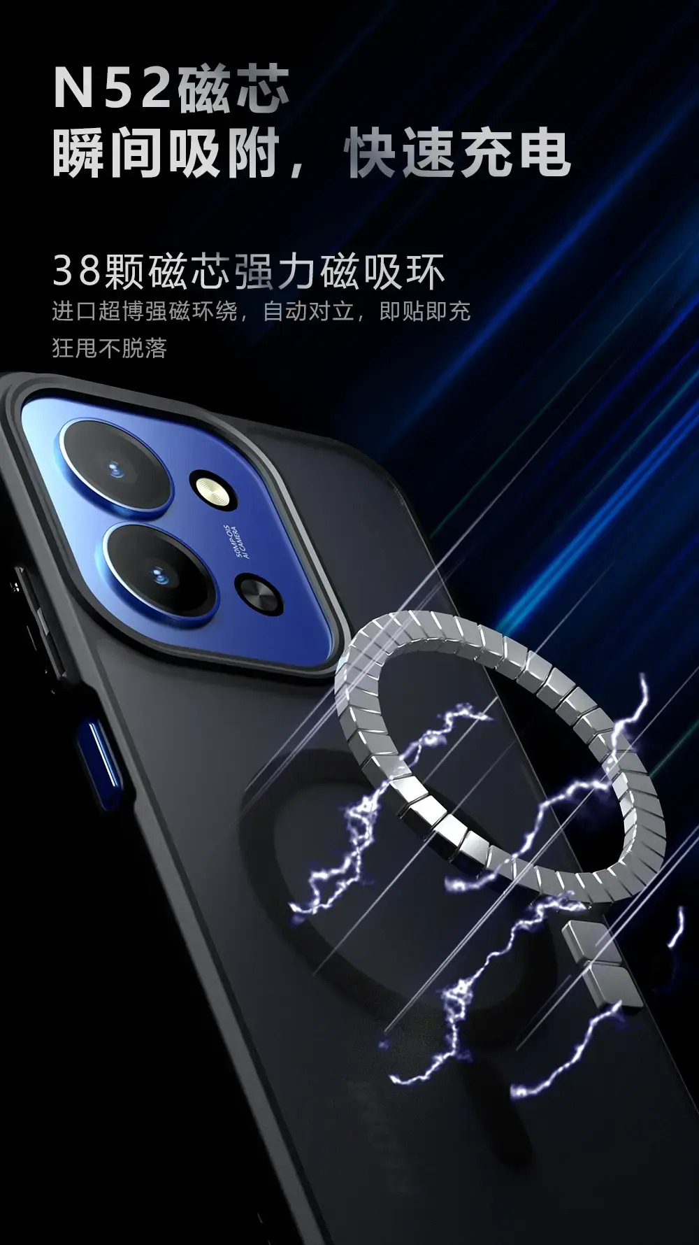 Magnetic Phone Case for Redmi 15 with Anti-Drop Protection — feature 2