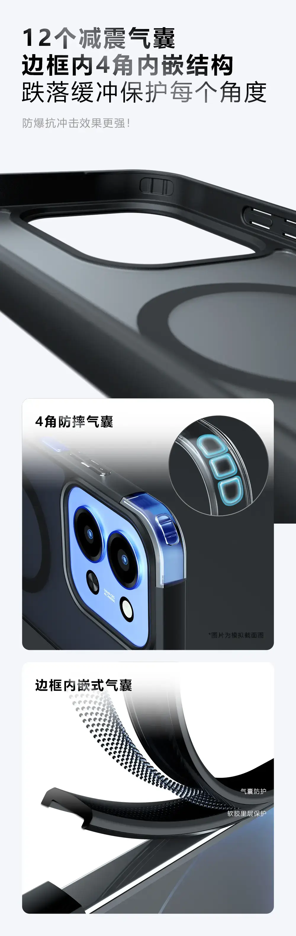 Magnetic Phone Case for Redmi 15 with Anti-Drop Protection — feature 4