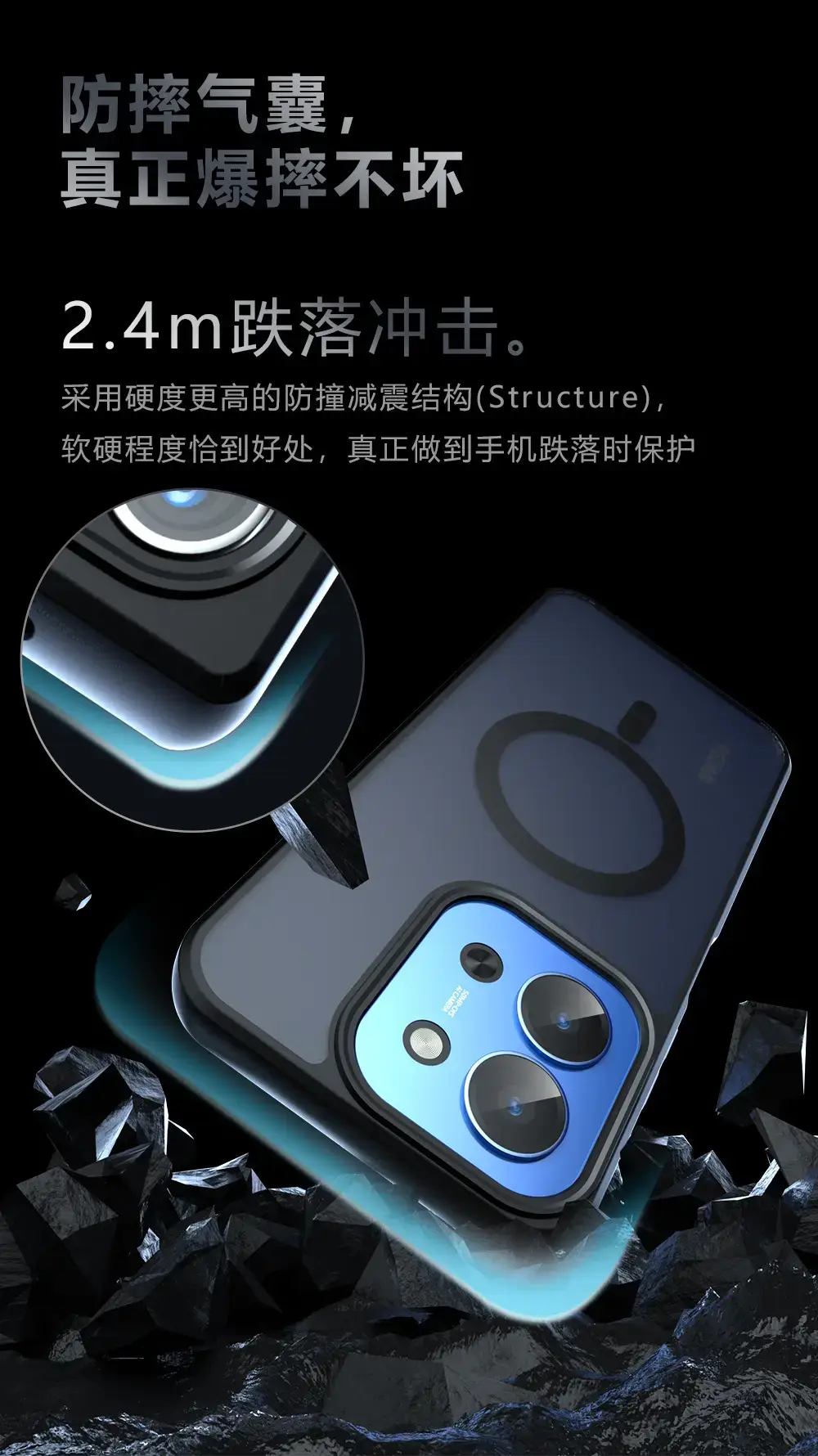 Magnetic Phone Case for Redmi 15 with Anti-Drop Protection — feature 6
