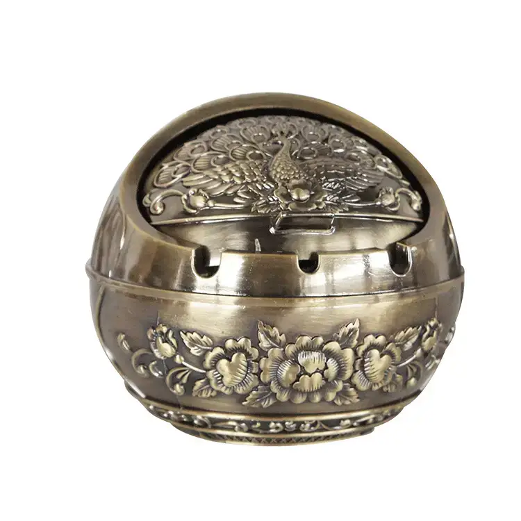 Peacock Ashtray Red Gold Multi Function Factory Price - Image 11