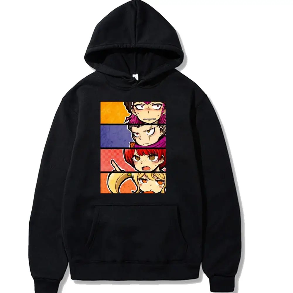 Danganronpa Hoodie Black Monokuma Komaeda Print - Image 10