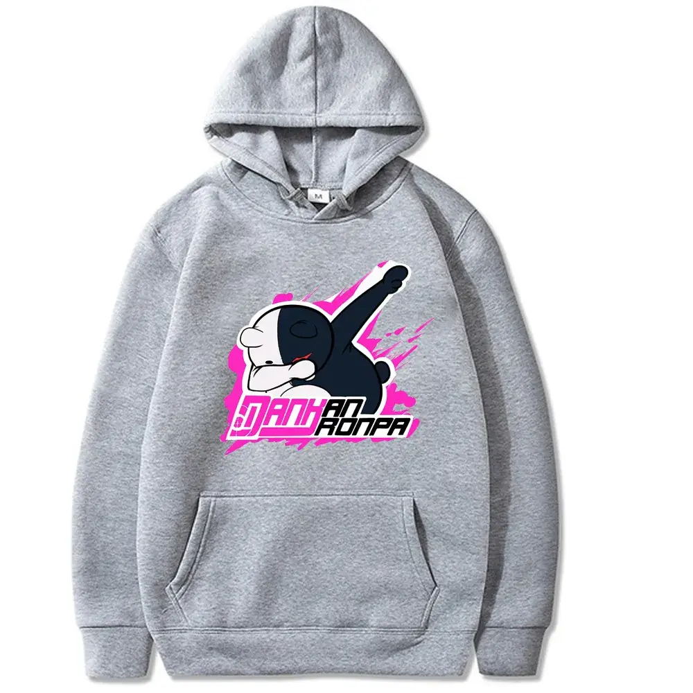 Danganronpa Hoodie Black Monokuma Komaeda Print - Image 4