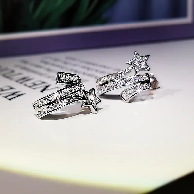 Star Zircon Earrings for Women Wholesale