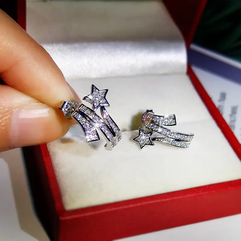 Star Zircon Earrings for Women Wholesale