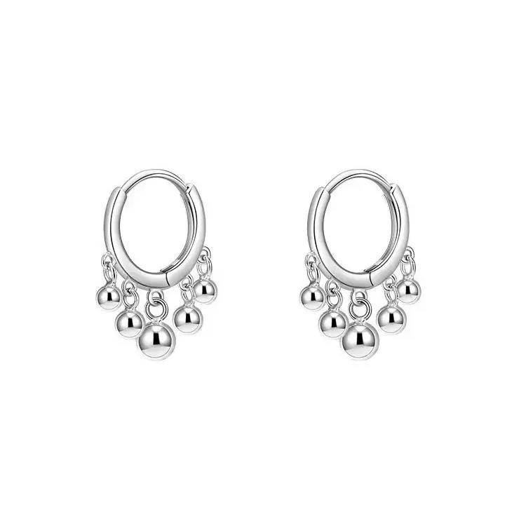 Autumn & Winter Earrings Small Retro Metal Ball Niche Hong Kong Style Elegant - Image 5