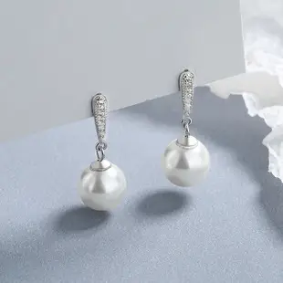 Women S925 Sterling Silver Pearl Screw Buckle Earrings โ feature 6